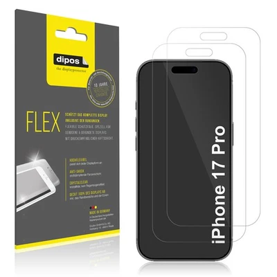 2x Screen Protector for Apple iPhone 17 Pro Protective Film covers 100% dipos - Image 1 of 4