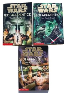  Star Wars Jedi Apprentice Rising Force Dark Rival Hidden Past Lot 3 Scholastic  - Picture 1 of 16