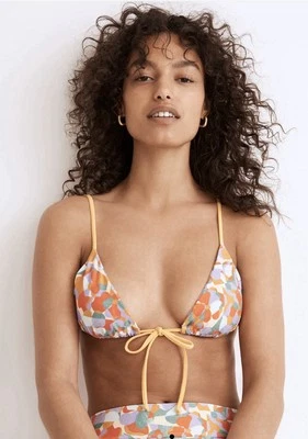 Top de Bikini Madewell x OOKIOH Ipanema Tanga Estampado Floral Talla Mediana Nuevo con Etiquetas Foto 1 de 4