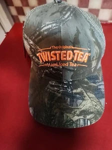 The Original Twisted Tea Hard Iced Tea Truckermütze abgenutzt und Camouflage neu mit Etikett - Bild 1 von 7