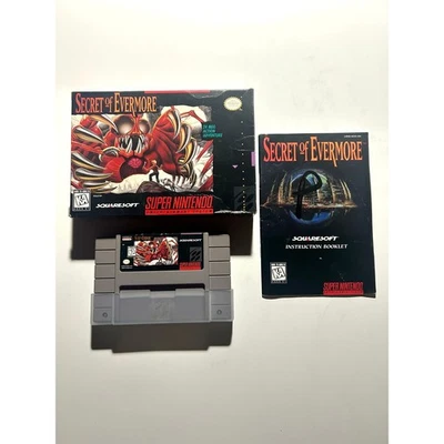 Secret of Evermore (Super Nintendo SNES) Complete CIB Works Authentic🔥good!  - Image 1 of 4