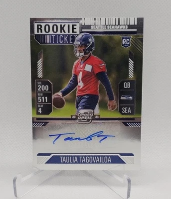 2024 Panini Contenders Optic Rookie Ticket Autographs Taulia Tagovailoa (AU, RC) - Image 1 of 2