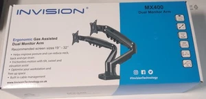 Invision Monitor Halterung für 2x Bildschirme VESA 75 100 MX400 2-9kg 19-32 Zoll - Bild 1 von 10