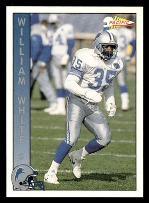 1992 Pacific William White #96 Detroit Lions - Image 1 of 2