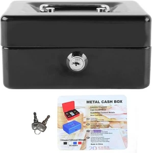 Durable Metal Cash Box, Secure Money Storage with Lock and Keys - Versatile Solu - Picture 1 of 7