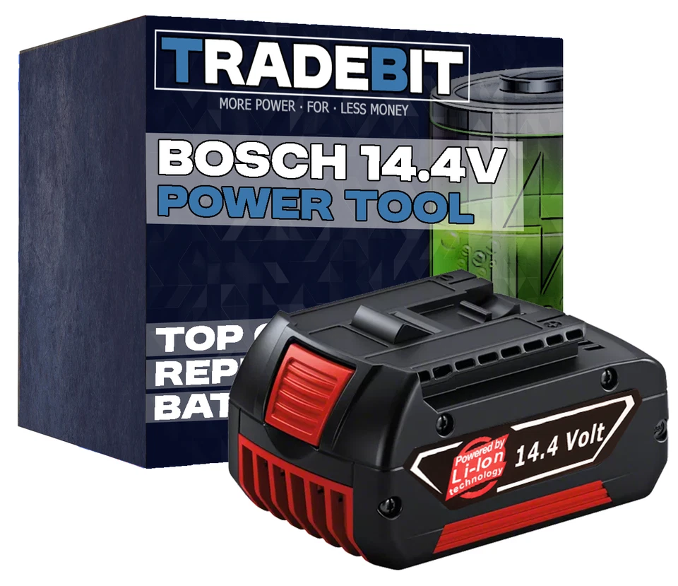TRADEBIT Bosch 14.4V PowerTool 57.6Wh 4.0Ah Li-Ion Akku für Elektrowerkzeuge