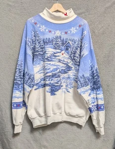 Art Unlimited Mesun Unisex detaillierter Druck Weihnachten Thema Rollkragenpullover - Bild 1 von 7
