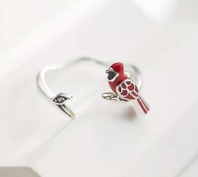 Anillo rama cardinal plata esterlina Foto 1 de 2