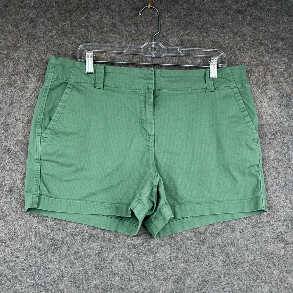 Vineyard Vines Shorts Womens 12 Green Chino Stretch Cotton Whale Logo Pockets - Image 1 of 4