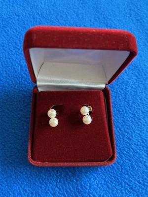 Pendientes, Doble Perla 7mm, Usados - Usados, Excelente Estado  Foto 1 de 2