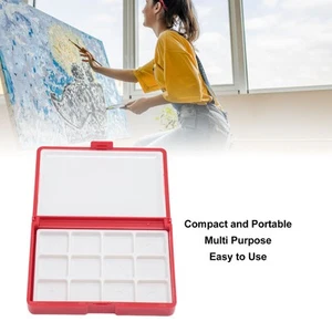 (Rote Box 12 Gitter)Aquarell-Palettenbox Einfach Zu Bedienen Leicht Zu FAT - Bild 1 von 22
