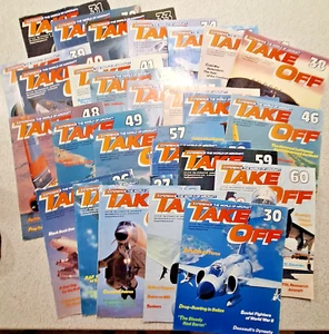 25 Take Off Magazines Issues 26- 34, 36-46, 48, 49, 56-60 good condition - Picture 1 of 12