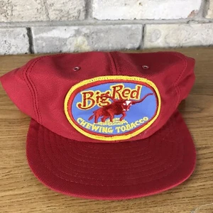Vintage 1980er GROSSER ROTER Mann Kautabak PATCH Schaumstoff Kappe Mütze Trucker Made in USA - Bild 1 von 9