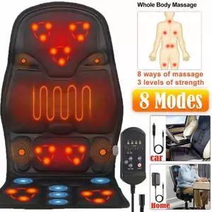 Dazone Massage Seat Cushion Pad,8 Modes Electric Heated Back Nec-Lightning Deals - Picture 1 of 17