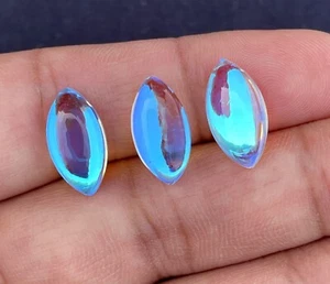 Beautiful Rainbow Mystic Quartz Smooth Marquise Cabochon, 16x8 MM 1 Piece 5Ct. - Picture 1 of 2