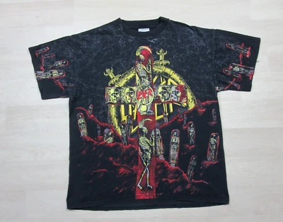 Vintage 1991 Slayer Seasons in the Abyss All Over Print Band T Shirt Brockum (L) - Image 1 of 4