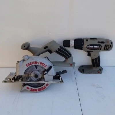 PORTER CABLE CORDLESS 19.2 v DRILL MODEL 884 W/ MANUAL, BARE TOOL - TESTED Works - Image 1 of 4