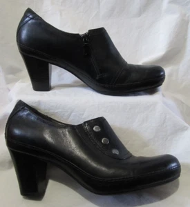 Damenschuhe Clarks 9M Artisan schwarz Leder 3"-Absatz innen Reißverschluss - Bild 1 von 13
