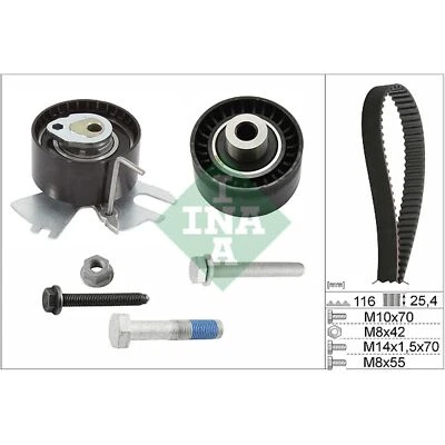 Timing Belt Kit For Ford Mondeo MK4 2.0 TDCi INA 1231978 1683723 1683829 1683833 - Image 1 of 4