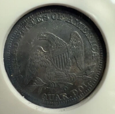 SS NEW YORK 1841 O SHIPWRECK EFFECT  SEATED LIBERTY QUARTER TREASURE COIN TONED! - Image 1 of 4