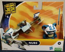 Star Wars Young Jedi Adventures Nubs With Lightsaber and Speeder Bike - New