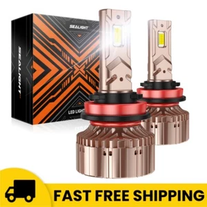 SEALIGHT 2pcs X6S H11/H9/H8 Headlight LED IP68 4500K 28000LM Bright Warm White - Picture 1 of 15
