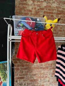 Edwin Vintage Japan Newton Slim Red Denim Jean Shorts Streetwear Size - W30, (S) - Picture 1 of 7
