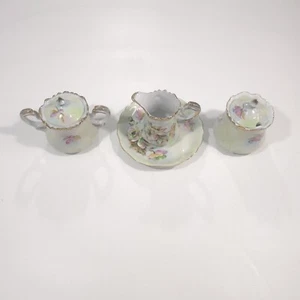 Juego de JARRA DE AZÚCAR Y CREMA VINTAGE LEFTON CHINA “To A Wild Rose” - Imagen 1 de 18