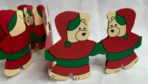 DANSK ausklappbare Papiergirlande Weihnachten Teddybär Taiwan New Old Stock, Box - Bild 1 von 6
