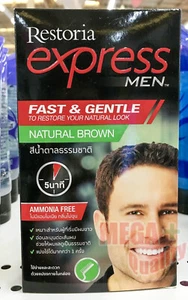 Hair Restoria Express Men Color Cream Dye Cover Grey Cream New Quick No Ammonia - Picture 1 of 3