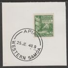 909570 - Samoa 1921 Native Hut 1/2D  On Piece With Madame Joseph Forged Postmark