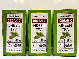 3 Packs Trader Joe's s Organic Green Tea (Total 60 tea Bags) NEW PACKAGING - Picture 1 of 3