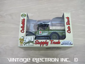 NUOVO - CAMBIO - WWI Doughboy - Ford Model T Supply Truck Coin Bank - 76755 - Foto 1 di 6