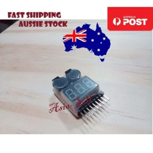 RC Battery Low Voltage Alarm 1S-8S Buzzer Indicator Checker Tester LED - Bild 1 von 1
