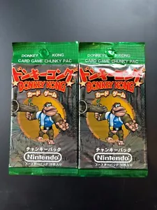 2x 1999 Japanese Donkey Kong Country DKC TCG Trading Card Chunky Booster Pack - Picture 1 of 1