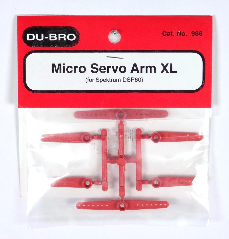DU-BRO MICRO SERVO ARM XL ( PACKAGE OF 6 )( CAT. # 986 ) - Image 1 of 1