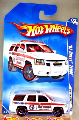 Chevy Tahoe 2009 Hot Wheels #108 HW City Works 2/10 '07 variante blanca con BlackOH5Sp Foto 1 de 4