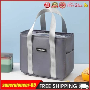 Oxford Lunch Bag Aluminum Film Food Cooler Bag for School Offices (Grey) - Bild 1 von 10