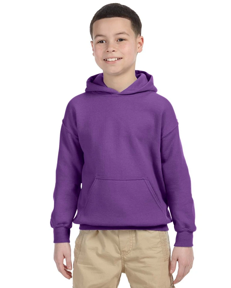 Gildan Youth Heavy Blend 8 oz. 50/50 Cotton Poly Long Sleeves Hoody G185B XS-XL - Image 1 of 2