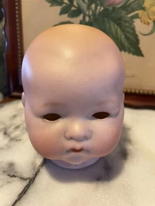 Cabeza de muñeca bebé vintage antigua Armand Marsella AM 341./3 Bisque Pouty 4" de alto - Imagen 1 de 9