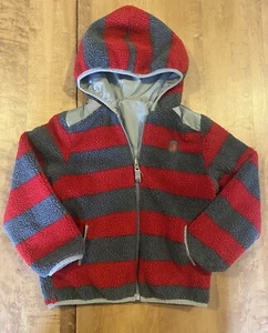 Rugged Bear fleece lined reversible red and gray windbreaker jacket Size 6 - Picture 1 of 9
