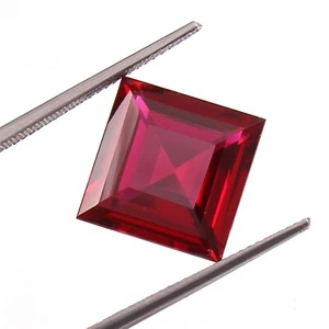 AAA 8 MM Mozambique Red Ruby Loose Princes Cut Gemstone Natural Ruby Cut Stone - Picture 1 of 4