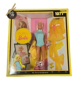 Malibu Barbie 1971 50th Anniversary My Favorite Barbie Doll 2008 Mattel NRFB - Picture 1 of 19