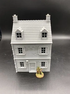28mm, 1/56, 3D Printed, Unpainted Stucco Building ,WW2, Bolt Action (FRE 1-3) - Picture 1 of 10