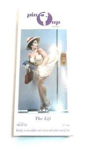 ANDREA MINIATURE FIGURINE PIN UP THE LIFT 80MM METAL BLANC - Imagen 1 de 2