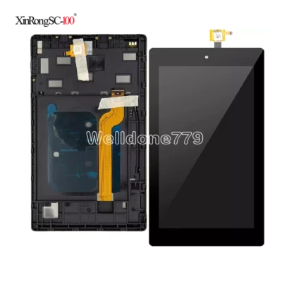 LCD Touch Screen Digitizer w/Frame For Amazon Kindle Fire 7" 9th Gen 2019 M8S26G - Image 1 of 4