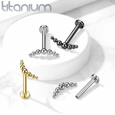 Implant Grade titanium Internally Threaded 7 Ball Stud For Labret Ear Cartilage  - Image 1 of 4