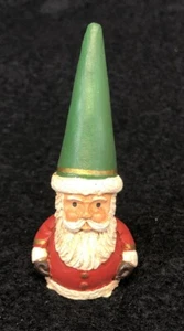 Jim Shore Early Rare 1991 Pencil Folk Art Santa Roly Poly Tall Green Hat 2087 - Picture 1 of 6