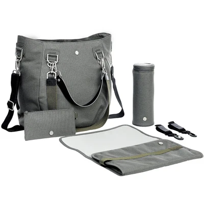 Lassig Green Label Mix 'n Match Diaper Bag with Accessories - Anthracite - Image 1 of 4