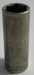 Vintage Craftsman Deep Socket 3/8" Drive 6pt 11/16" Inverted G1 Series 43336 USA - Picture 1 of 5